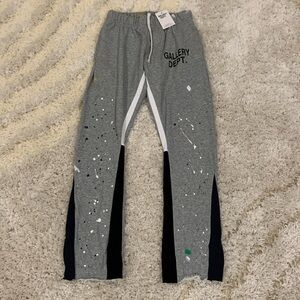 Gallery Dept. Ink Painted Flare White Sweatpants for Men Size Large